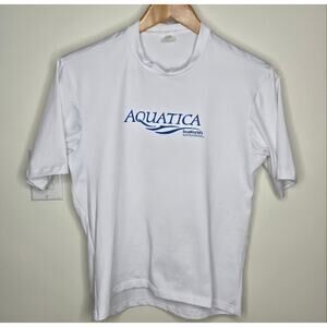 Aquatica SeaWorld White Swim T-shirt For Youth Unisex Small